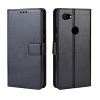 Retro Crazy Horse textuur horizontale Flip lederen draagtas voor Google Pixel 3XL lite met houder & Card Slots & Foto Frame(Black) - thumbnail