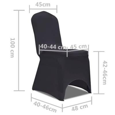 VidaXL Stoelhoes stretch antraciet 4 stuks
