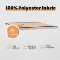 VidaXL Inklapbaar zonnescherm blauw en oranje 400 × 300 cm - thumbnail