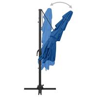 VidaXL Parasol 4-laags met aluminium paal 250x250 cm azuurblauw - thumbnail