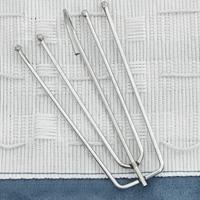 VidaXL Gordijn linnen-look verduisterend met haken 290x245 cm blauw - thumbnail