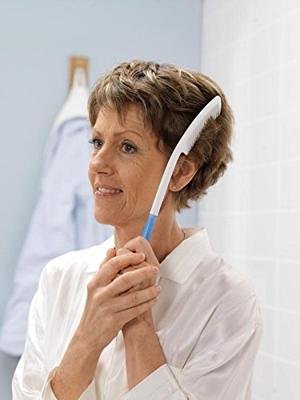 Etac Beauty Haarborstel met gebogen steel - Lengte 30 of 36cm - Ideaal voor personen met beperkte schouderfunctie