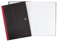 Notitieboek Oxford Black n&apos; Red A4 96vel lijn | 5 stuks - thumbnail