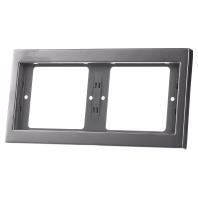 Berker K5 afdekraam 2-voudig edelstaal - thumbnail