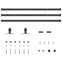 VidaXL Ophangset voor schuifdeur 244 cm koolstofstaal - thumbnail
