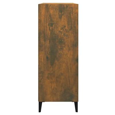 Dressoir 69,5x32,5x90 cm bewerkt hout gerookt eikenkleurig