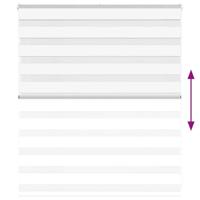 Zebra Blind 135x100 cm stofbreedte 130,9 cm polyester wit - thumbnail