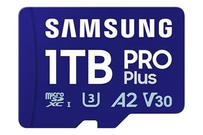 Samsung Pro Plus microSDXC 1TB + SD-adapter Micro SD-kaart Blauw - thumbnail