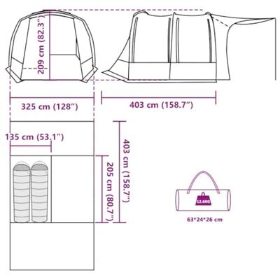 Autotent waterdicht groen