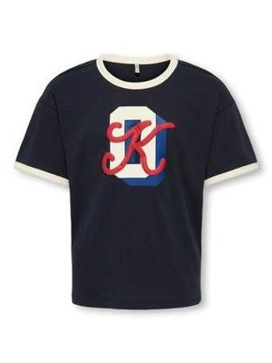 Kids ONLY winter top meisjes - blauw - KogPella - loose fit, korte mouw