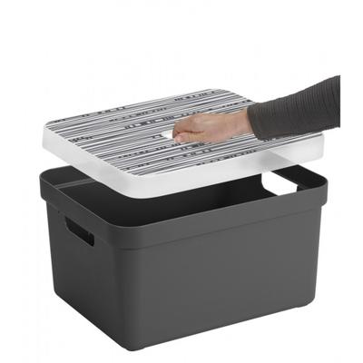 Sigma Home Opbergbox 32L antraciet Sigma Home Opbergbox 32L antraciet