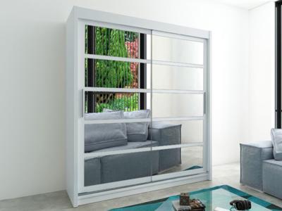 Kast ROMELU 2 schuifdeuren 200 cm wit