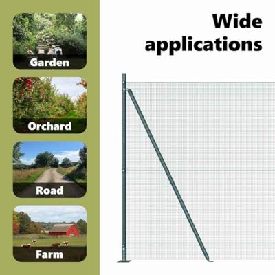 VidaXL Afrasteringspaal groen 10 x 1,5 m (12 x 12 mm gaas) staal