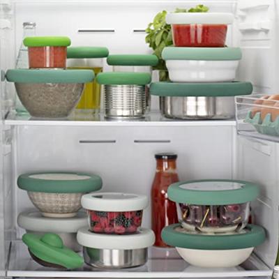 Food Huggers Siliconen deksel - gradual green - medium