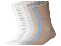 esmara 7 Paar dames sokken (wit/blauw/beige, 35-38) - thumbnail