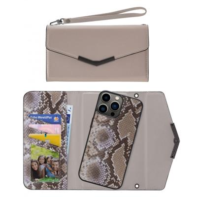 Mobilize 2in1 Elegant Magnet Clutch Apple iPhone 13 Pro Beige Snake