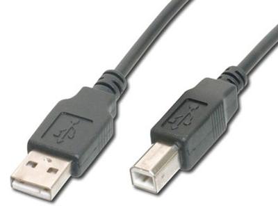 DIGITUS USB 2.0 aansluitkabel - 1,8 m - USB A (m) naar USB B (m) - 480 Mbit/s - verbindingskabel, USB-kabel - zwart