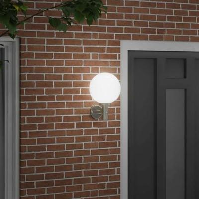 VidaXL Buiten wandlamp zilver 28 x 25 x 38 cm