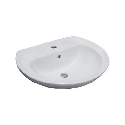 Wastafel VM Isifix Atlas 50x41 cm Porselein Wit Met Overloop Go by Van Marcke