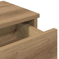 Wandschap met lades 60x25x15 cm bewerkt hout artisanaal eiken - thumbnail