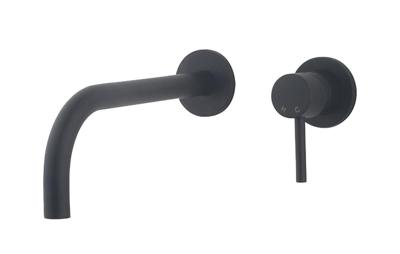 Slim Twenty eenhendel wastafel-afbouwdeel mat-zwart