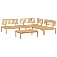 4-delige Loungeset pallet massief acaciahout - thumbnail