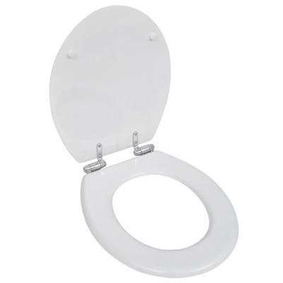 VidaXL Toiletbril soft-close simpel ontwerp mdf wit VidaXL Toiletbril soft-close simpel ontwerp mdf wit