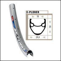 Rigida Velg ryde 20 (406) x-plorer 36/14 zilver (geslepen)