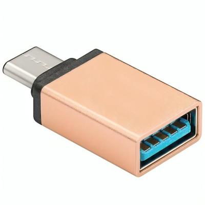 USB 3.2 GEN 1 (USB3.0) USB-C stekker - USB-A (F) naar USB-C (M) - 5Gbit/s - USB adapter - Goud