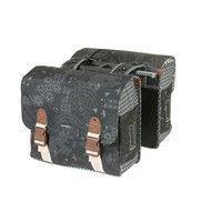 Basil bohème dubbele fietstas groen 35l - thumbnail