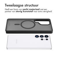 Accezz Rugged Frosted MagSafe Backcover voor Samsung Galaxy S25 Ultra Telefoonhoesje Zwart - thumbnail