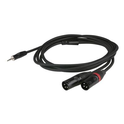 DAP FLX46 aux kabel - stereo mini Jack > 2 XLR male 3pins 1,5 meter