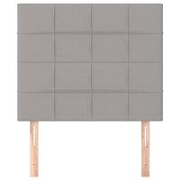 Hoofdborden 2 st 80x5x78/88 cm stof lichtgrijs - thumbnail