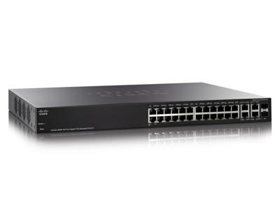 Cisco SG300-28MP-K9-EU Gigabit Ethernet (26 10/100/1000 PoE-poorten, 2 combo mini-GBIC-poorten)