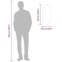 VidaXL Wandspiegel 60x25 cm ovaal zilverkleurig - thumbnail