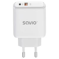 Savio LA-12 oplader voor mobiele apparatuur Universeel Wit AC Snel opladen Binnen - thumbnail