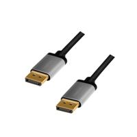 LogiLink DisplayPort AV Aansluitkabel [1x DisplayPort - 1x DisplayPort] 1 m Zwart/grijs - thumbnail