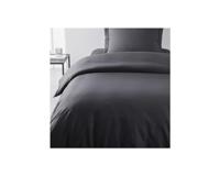 Vandaag essentiële duytte cover - 140 x 200 cm - 1 persoon - 100% une katoen - houtskool - thumbnail