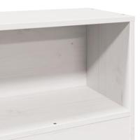Bed met boekenkast zonder matras grenenhout wit 90x190 cm - thumbnail