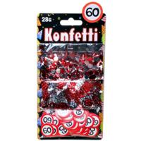 Confetti 60 jaar rood wit verkeersbord - thumbnail