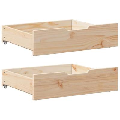 Kinderbedframe met lades 70x140 cm massief grenenhout