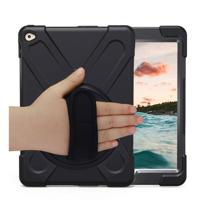Casecentive Handstrap Hardcase met handvat iPad 2017 / 2018 zwart - thumbnail