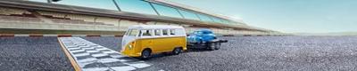 Siku 2567 Volkswagen T1 met trailer en Beetle