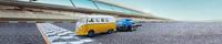 Siku 2567 Volkswagen T1 met trailer en Beetle - thumbnail