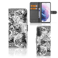 Telefoonhoesje met Naam Samsung Galaxy S21 Plus Skulls Angel - thumbnail