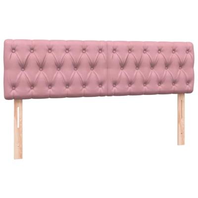 Boxspring met matras fluweel roze 160x220 cm
