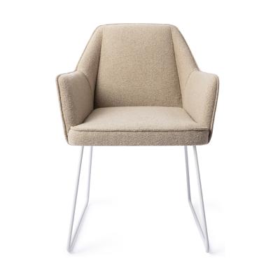 Jesper Home Eetkamerstoel 'Tome' Slide White, kleur Great Greige Jesper Home Eetkamerstoel 'Tome' Slide White, kleur Great Greige