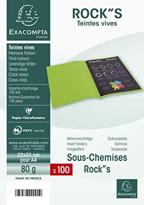 Exacompta Rock's 80 dossiermap, ft 22 x 31 cm, pak van 100, grijs