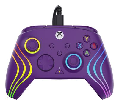 Gamepad - Xbox Series X|S, Xbox One en pc - Afterglow Wave - RGB - Bedraad - Paars - TURTLE BEACH