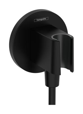 Hansgrohe FixFit S muuraansluitbocht met handdouchehouder, mat zwart Hansgrohe FixFit S muuraansluitbocht met handdouchehouder, mat zwart